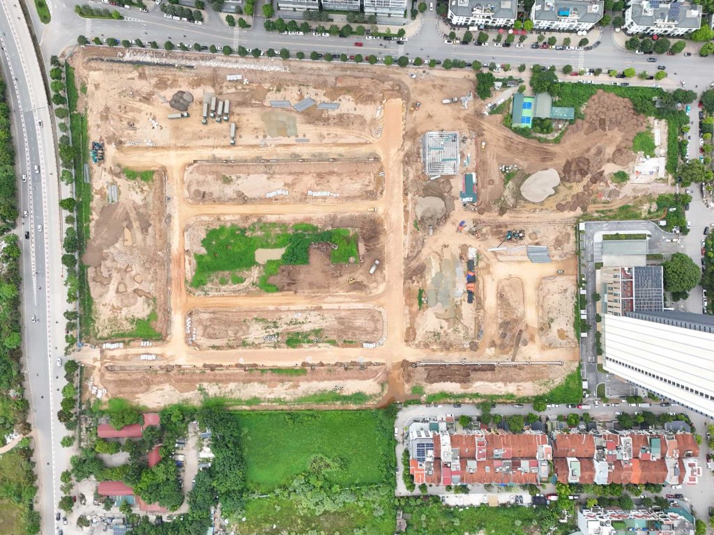 Tiến độ hạ tầng phân lô dự án The President Park Mễ Trì