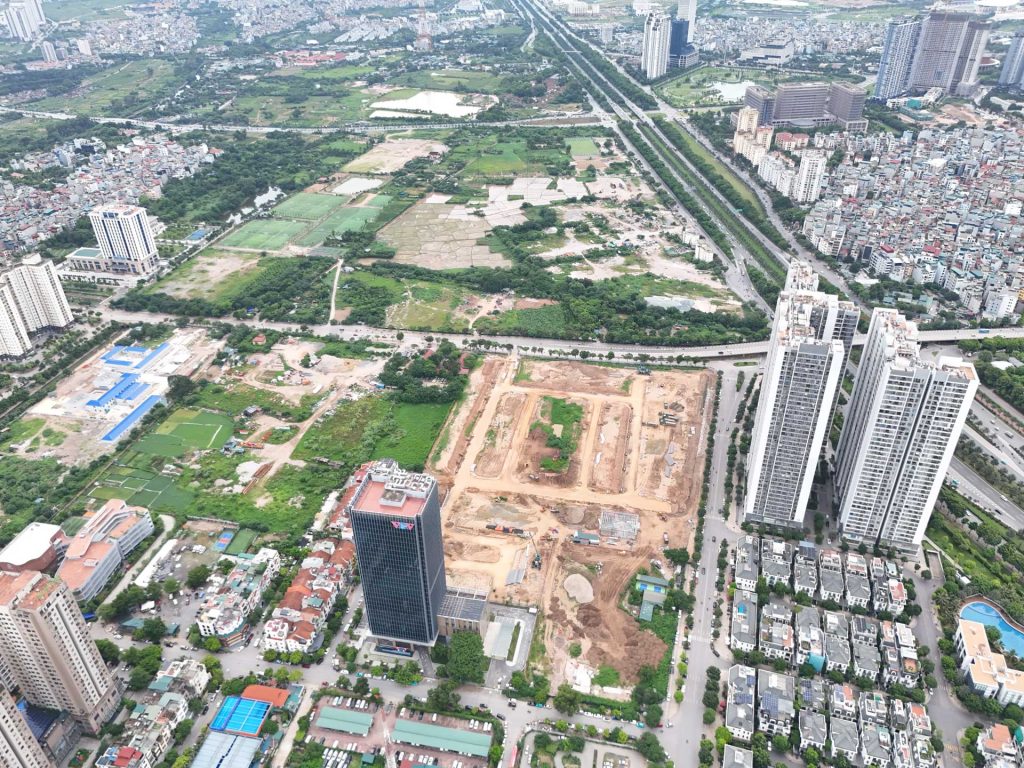Hiện trạng công trường xây dựng The President Park Mễ Trì