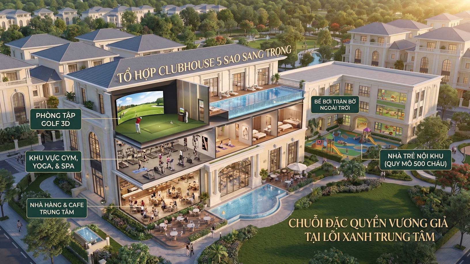 Tổ hợp Clubhouse tiêu chuẩn 5 sao The President Park Mễ Trì
