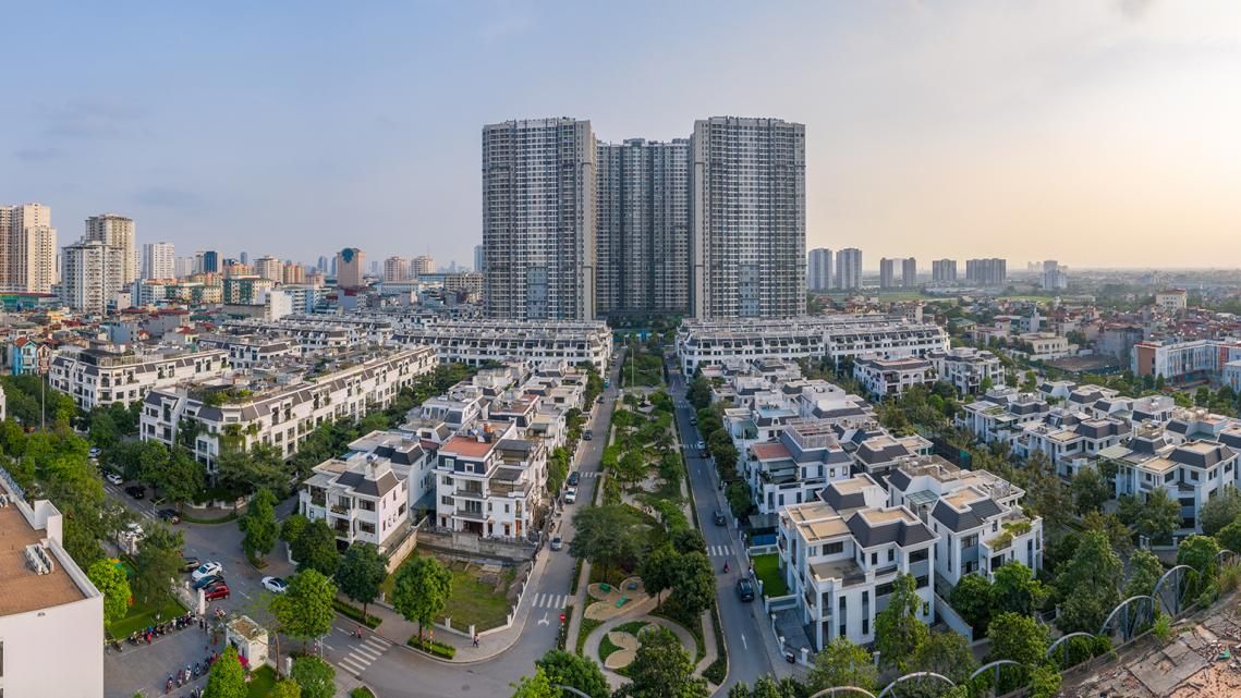 Toàn cảnh khu thấp tầng The Botanica Vinhomes Gardenia Mỹ Đình
