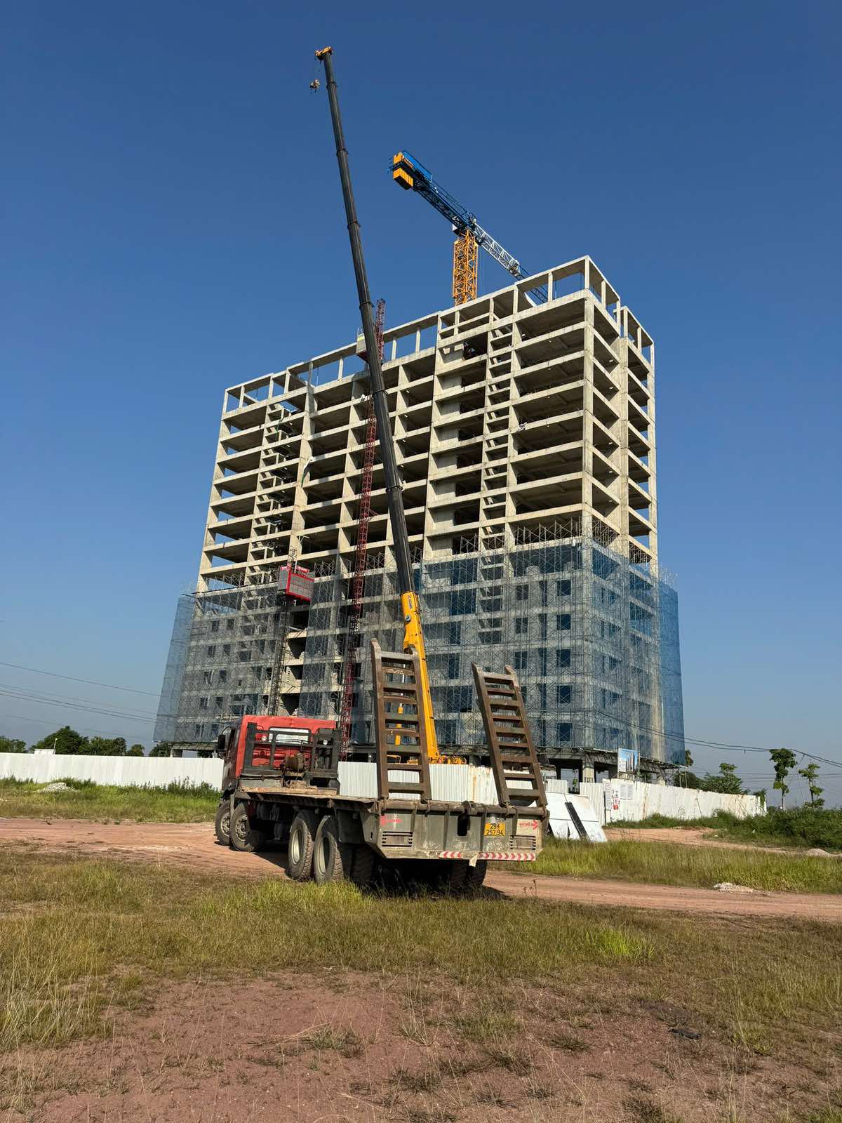 Toàn cảnh thi công tòa CT5 NOXH Việt Hàn Capital xây hoàn thiện tầng 6 và 7 ngày 09/10/2026