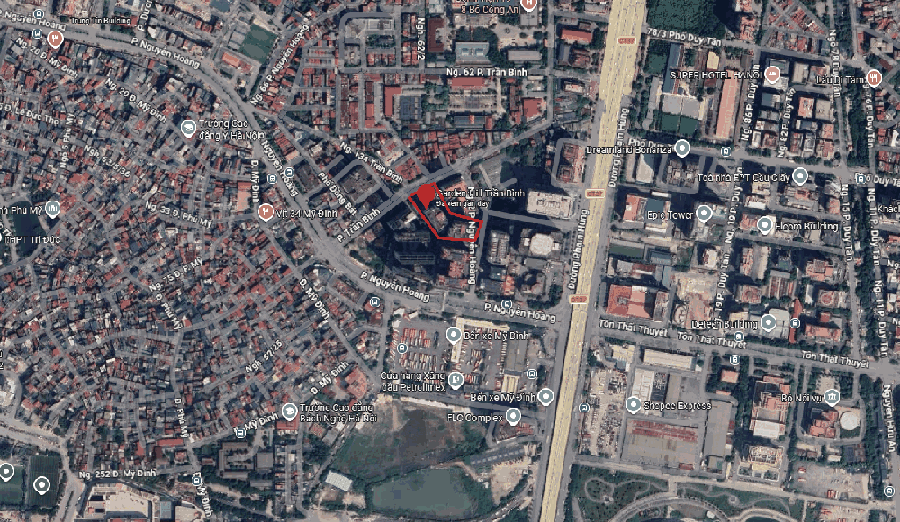 Vị trí Chung cư The Garden Hill 99 Trần Bình trên bản đồ vệ tinh